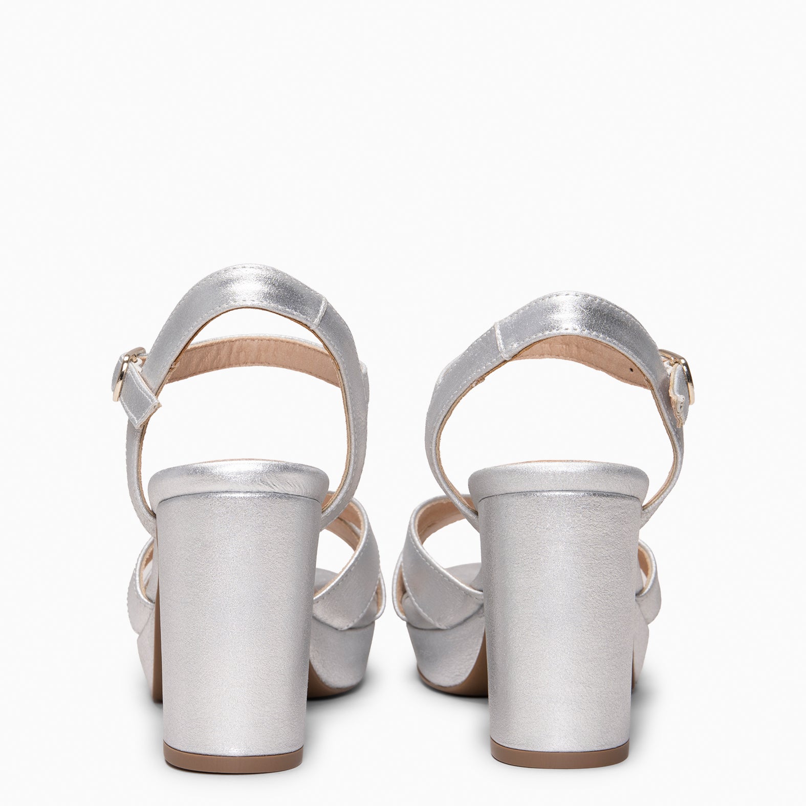 PARIS – Sandalias de fiesta con tacón alto y plataforma PLATA - miMaO ®