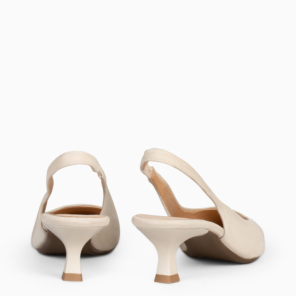 KITTEN – BEIGE low heel slingback
