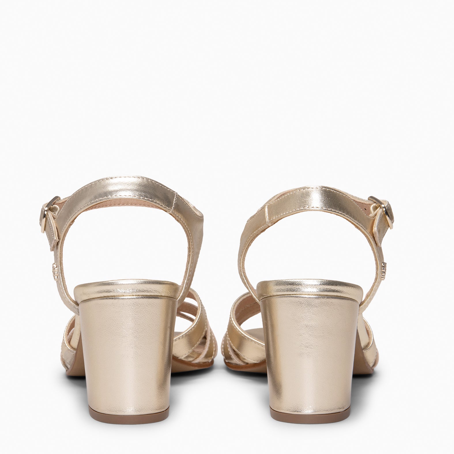 MUSA – Sandalias de Tacón ancho PLATINO - miMaO ®