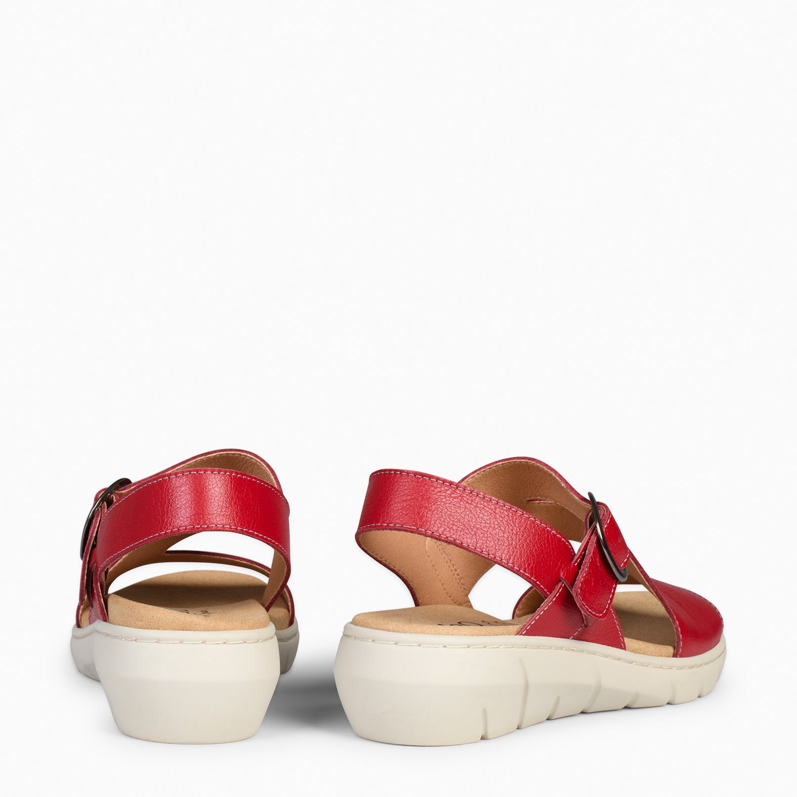 NATURA - RED SANDALS WITH REMOVABLE INSOLE
