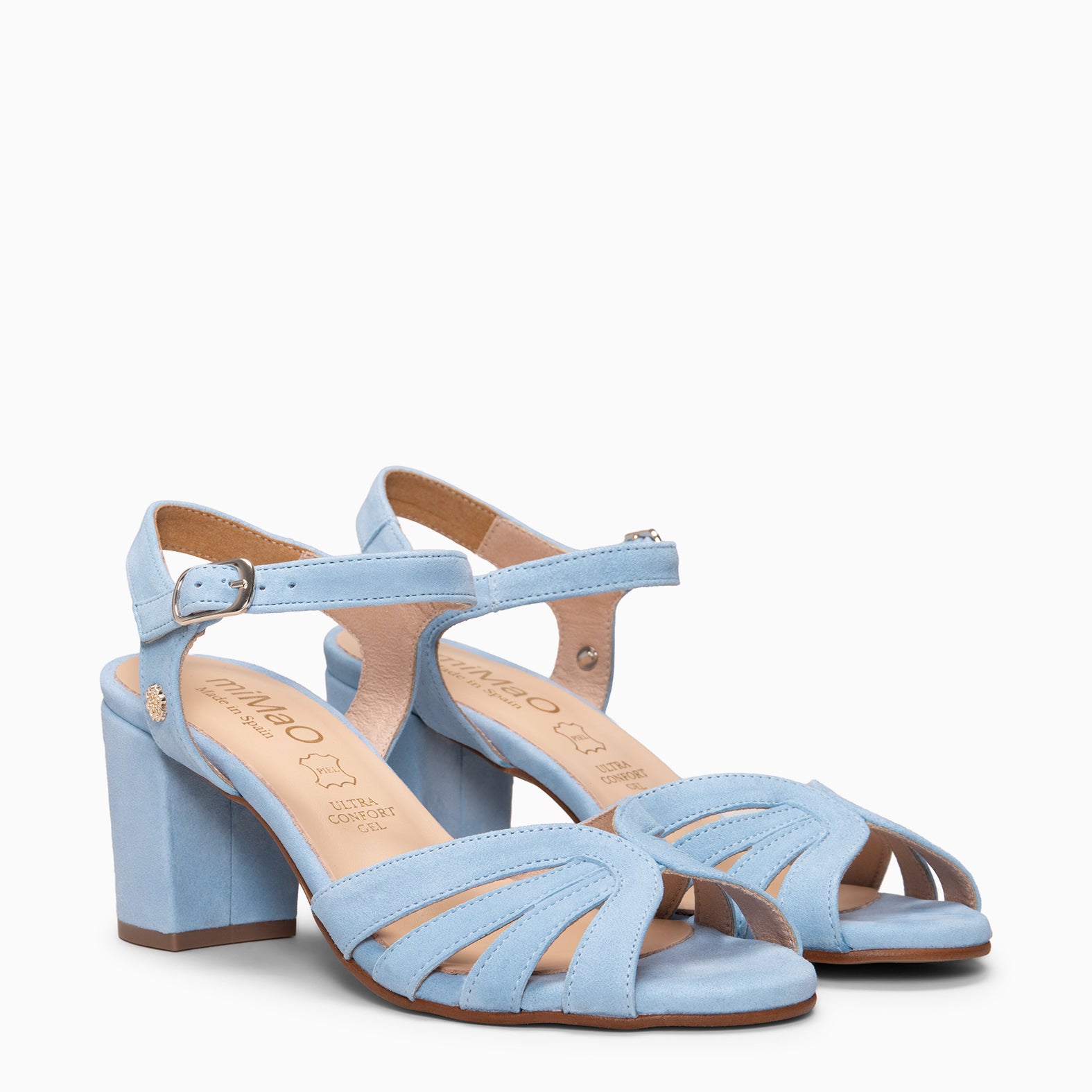 MUSA – Sandalias de Tacón ancho AZUL CLARO - miMaO ®