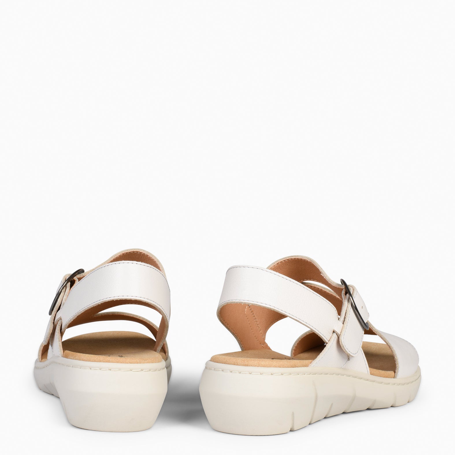 NATURA - OFF-WHITE SANDALS WITH REMOVABLE INSOLE