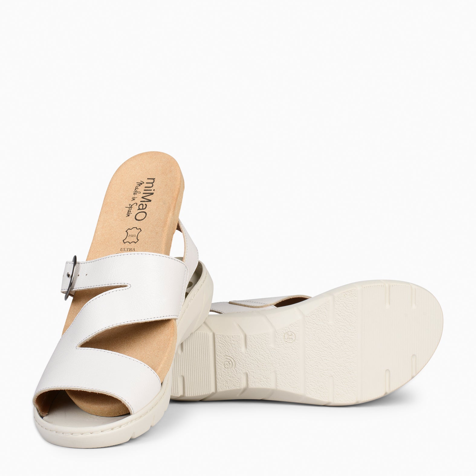 NATURA - OFF-WHITE SANDALS WITH REMOVABLE INSOLE