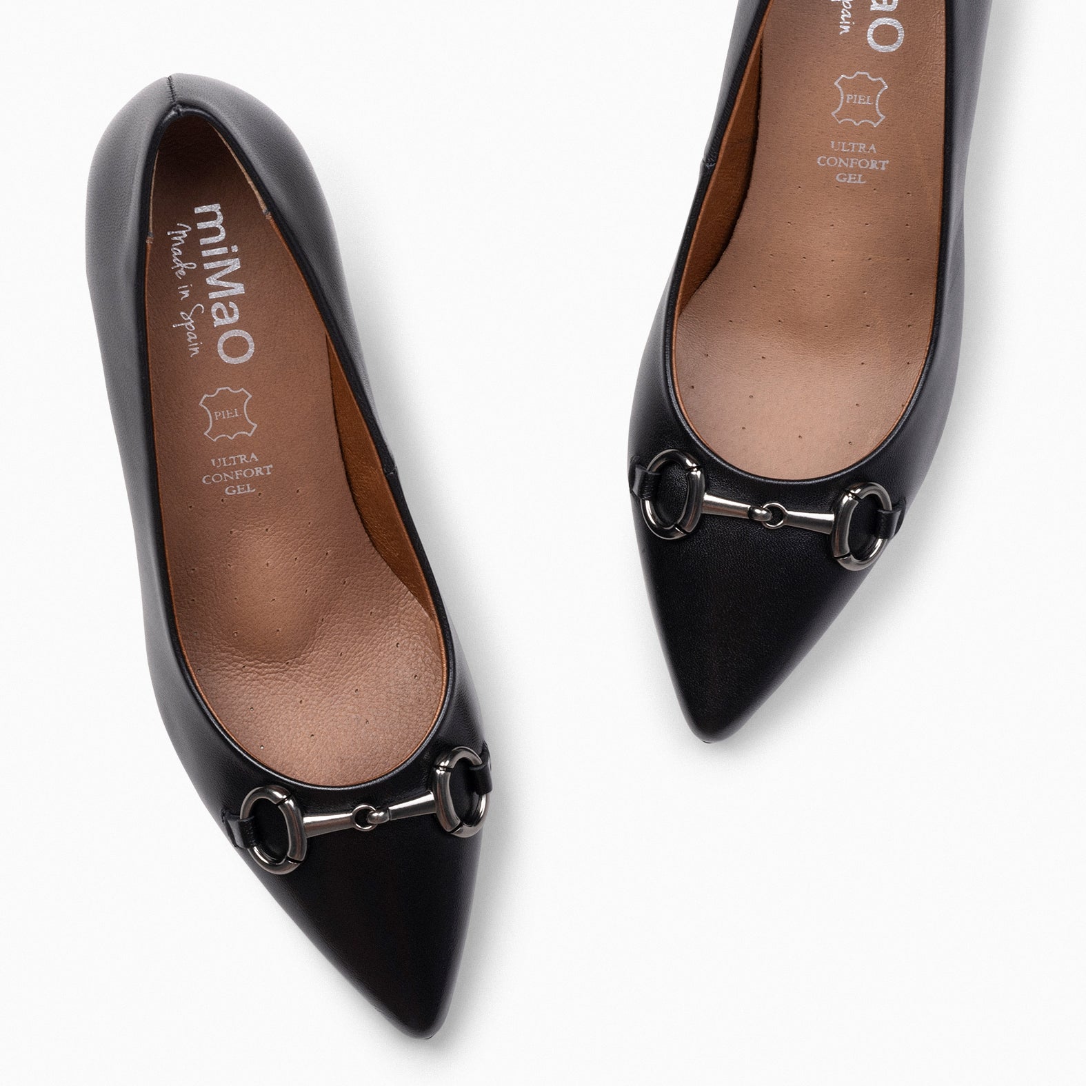 STILETTO ELEGANCE - Zapatos de tacón de aguja con adorno metalizado NEGRO