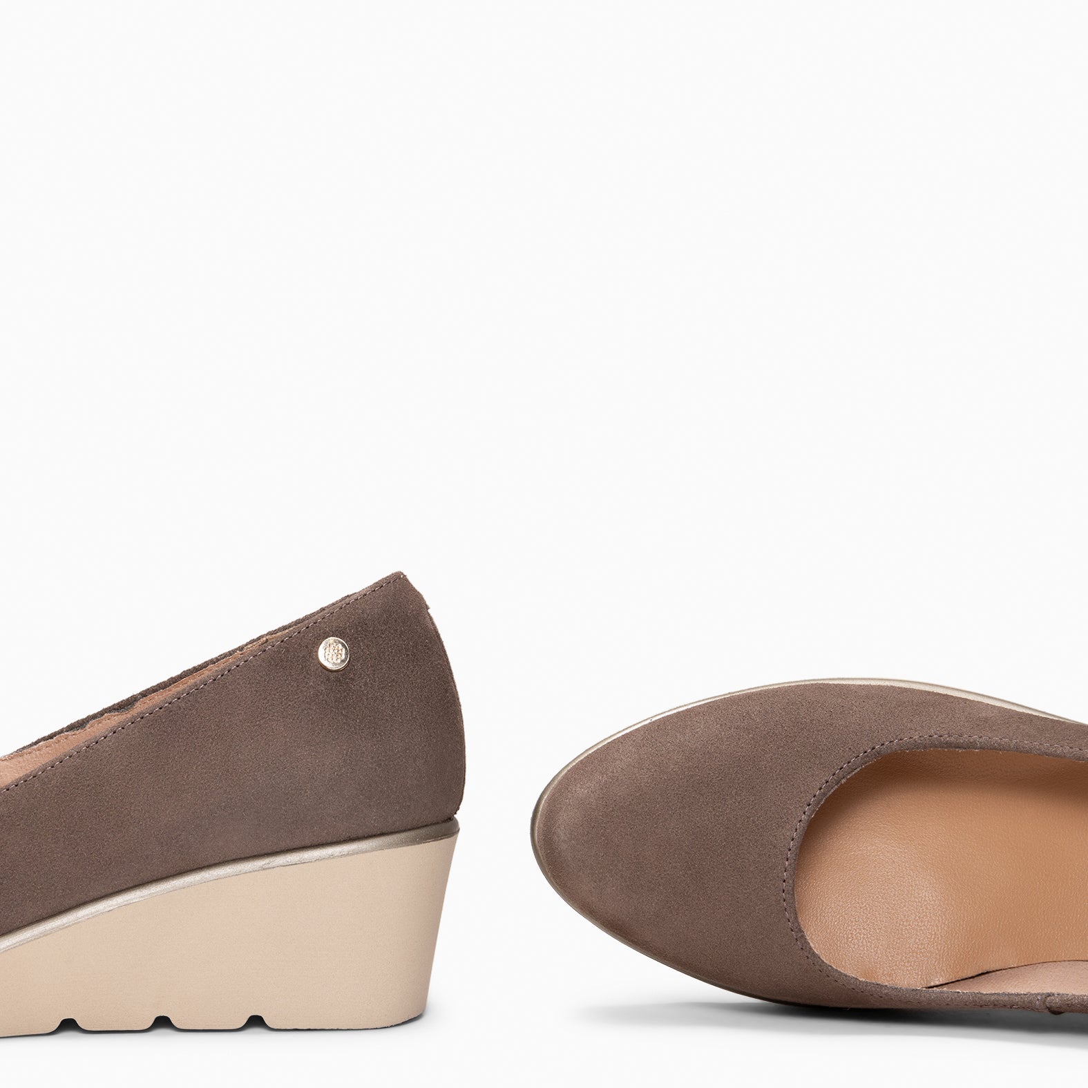 IRIS - Bailarina con cuña TAUPE