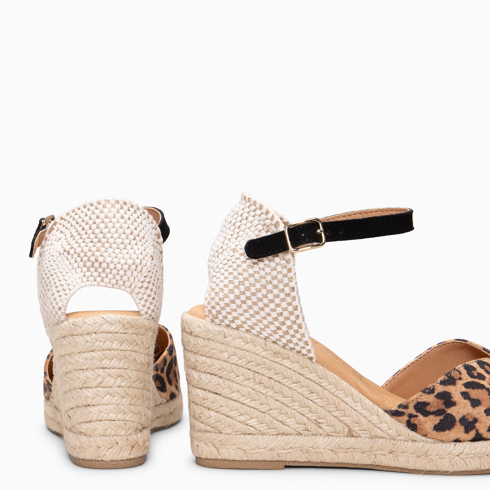 NERJA - Cuñas altas de esparto LEOPARDO - miMaO ®