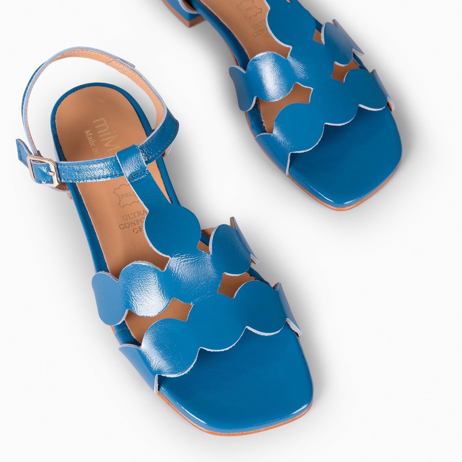 IVANA - BLUE ELEGANT LOW-HEELED SANDAL