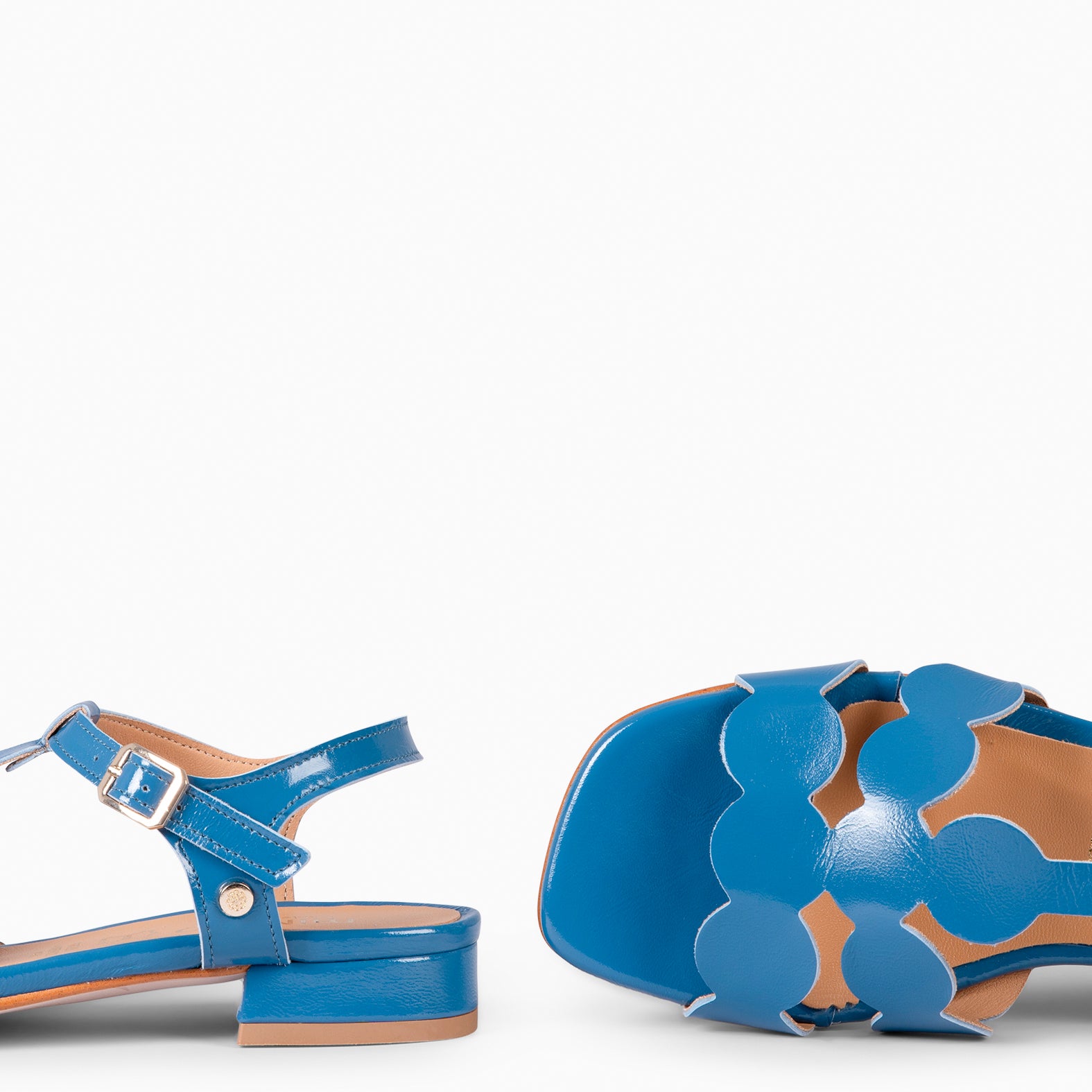 IVANA - BLUE ELEGANT LOW-HEELED SANDAL
