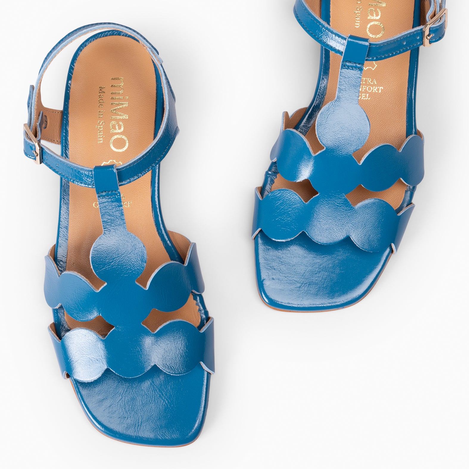 IVANA - BLUE ELEGANT LOW-HEELED SANDAL