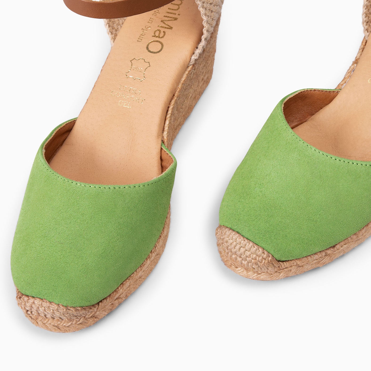 ALTEA – Espadrilles à talon compensé VERT