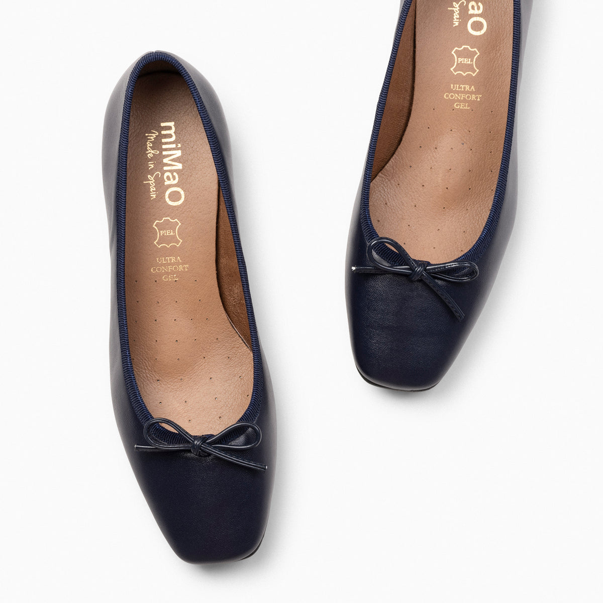 OPERA – Ballerines à talon BLEU MARINE