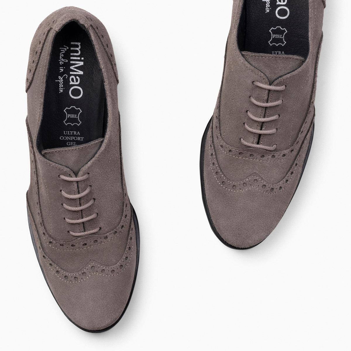 OXFORD – Blucher de mujer con tacón TAUPE