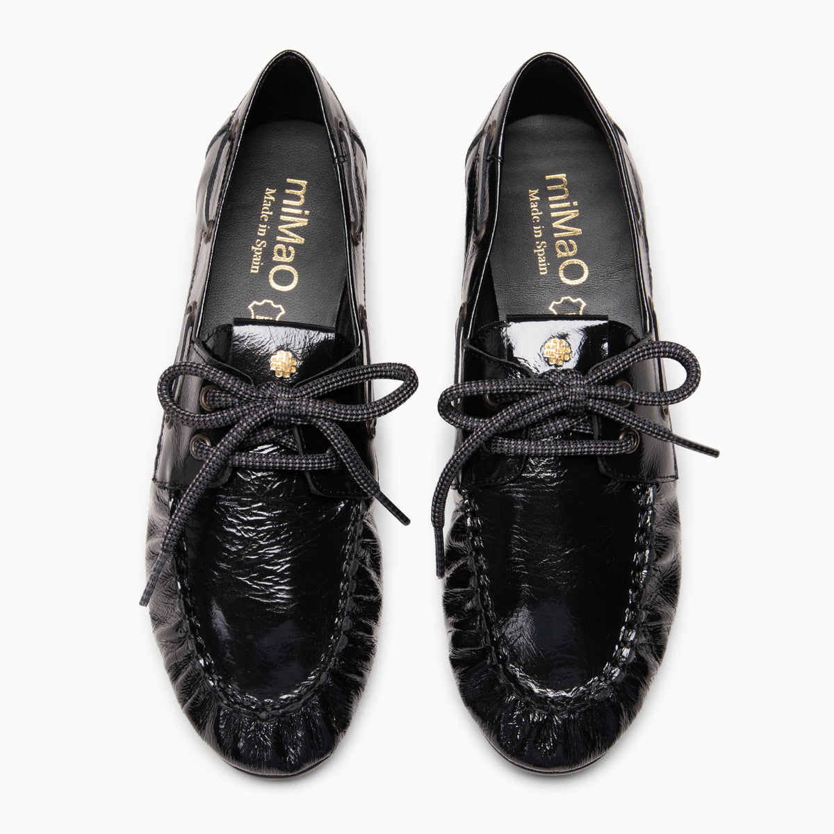 OSAKA - ZWART Loafers met veters