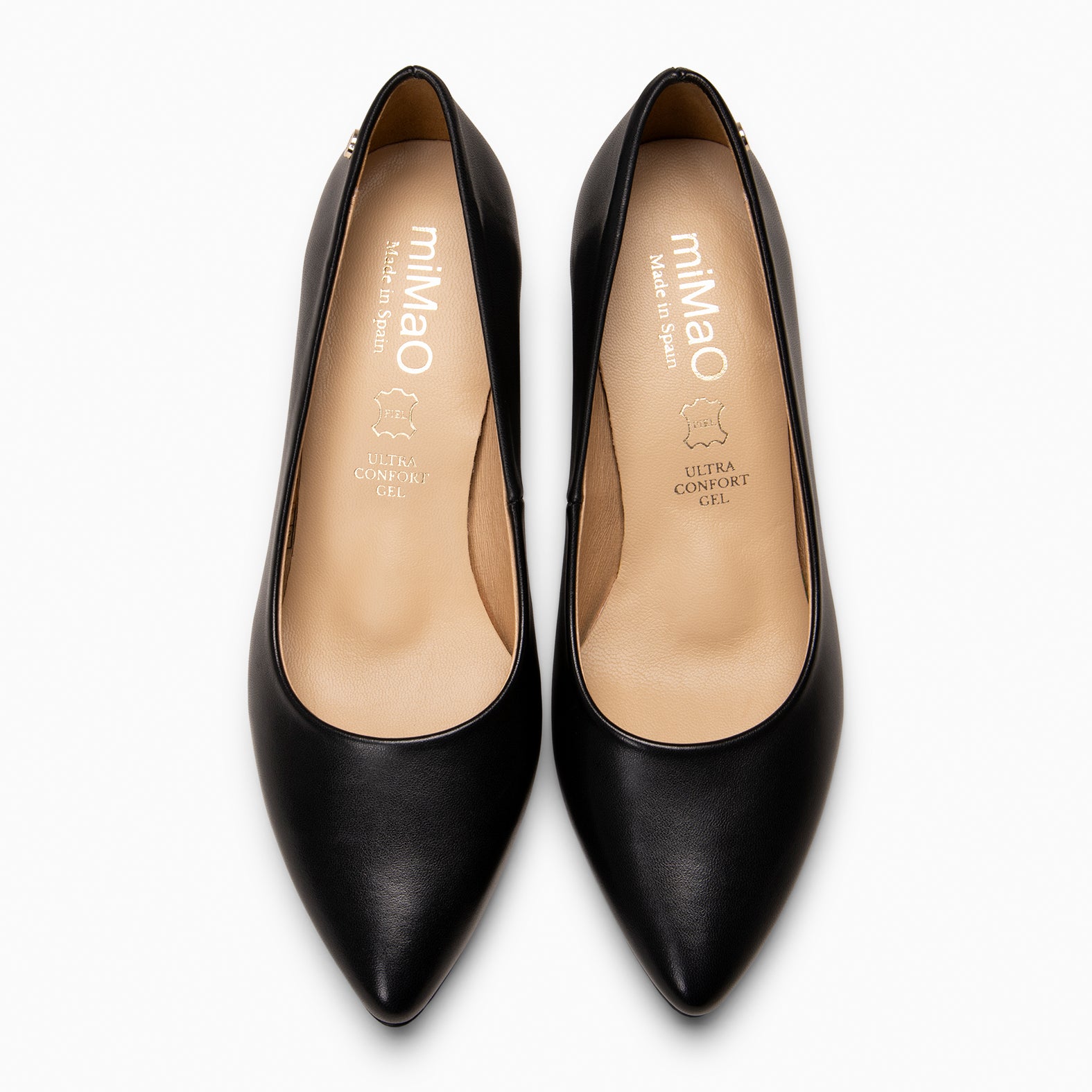 URBAN S SALÓN - Zapatos de tacón medio de napa NEGRO - miMaO ®