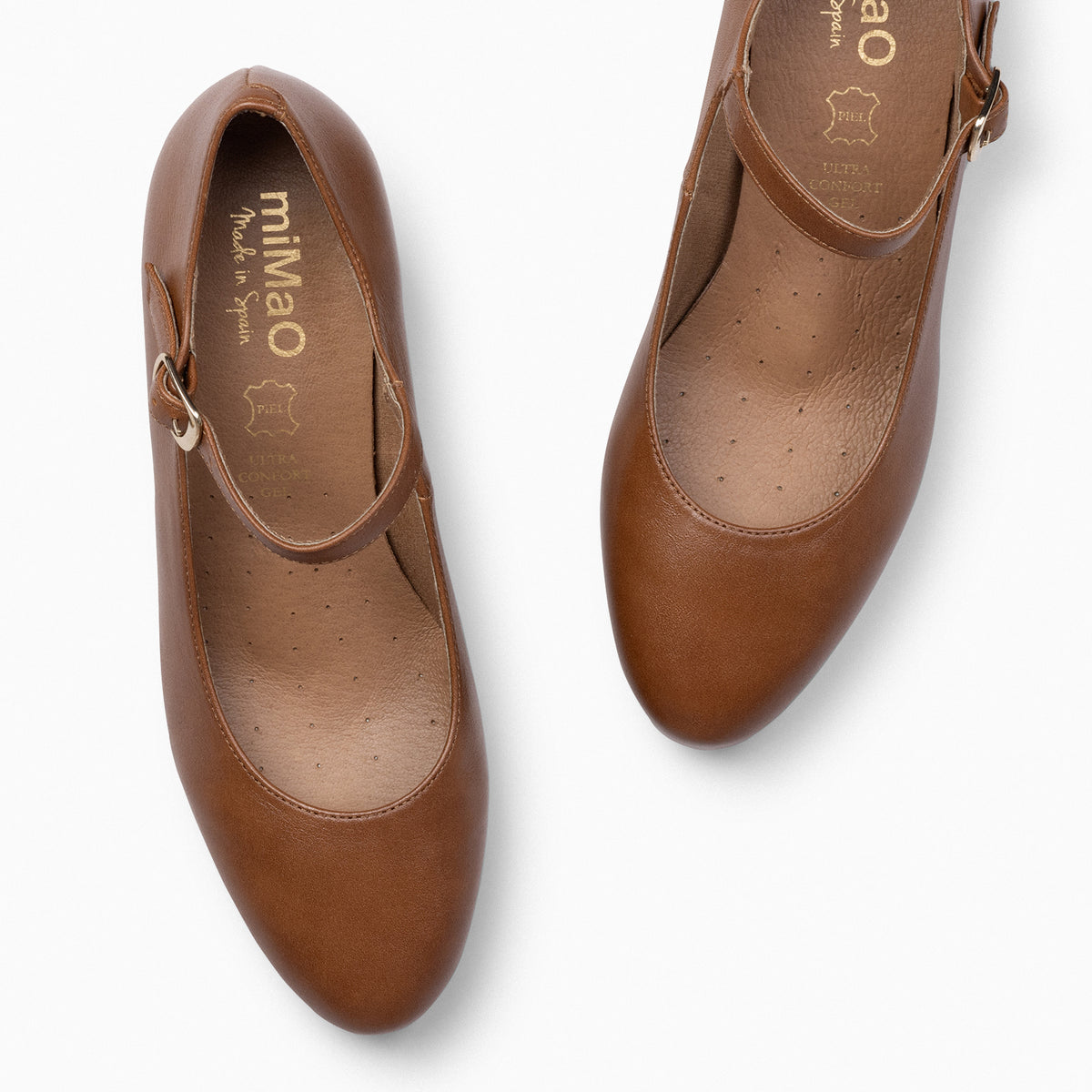 AZAFATA PULSERA – Zapatos de mujer con plataforma y tacón bajo CAMEL