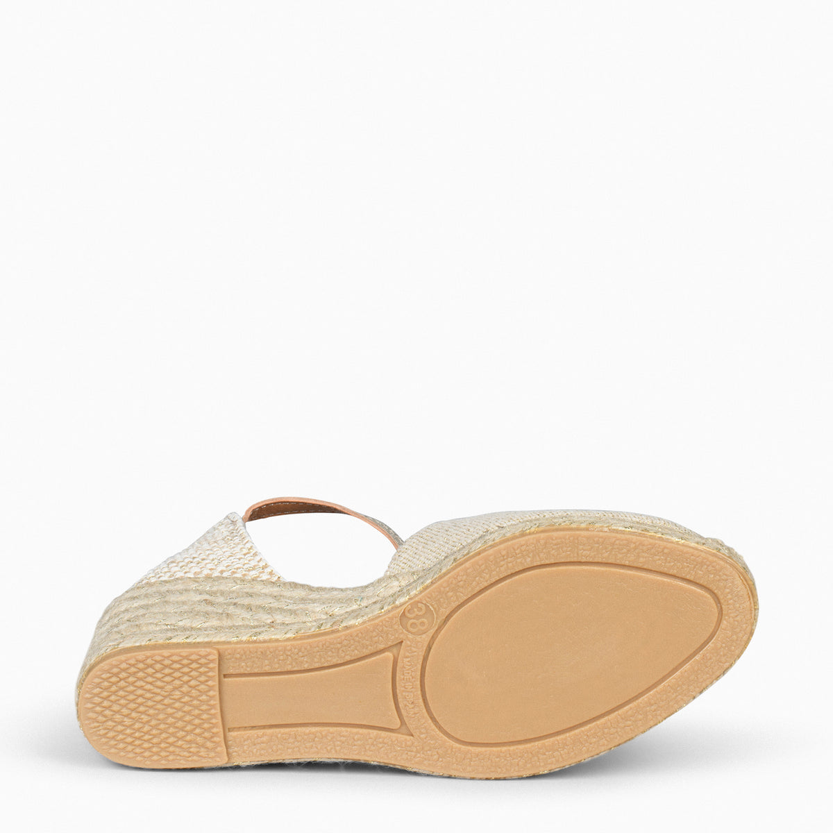 DUNA – Espadrilles en lin métallisé OR