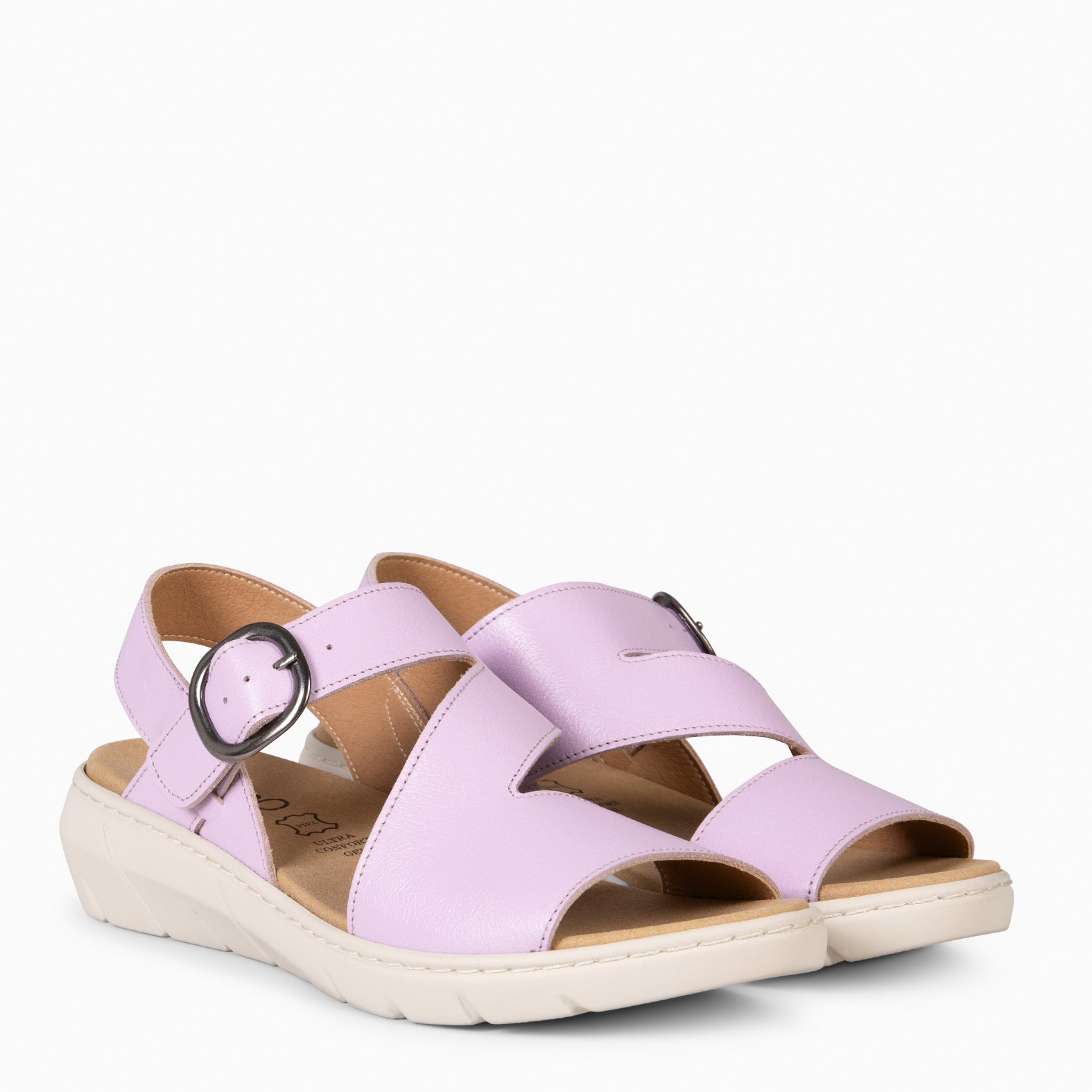 NATURA - LILAC SANDALS WITH REMOVABLE INSOLE