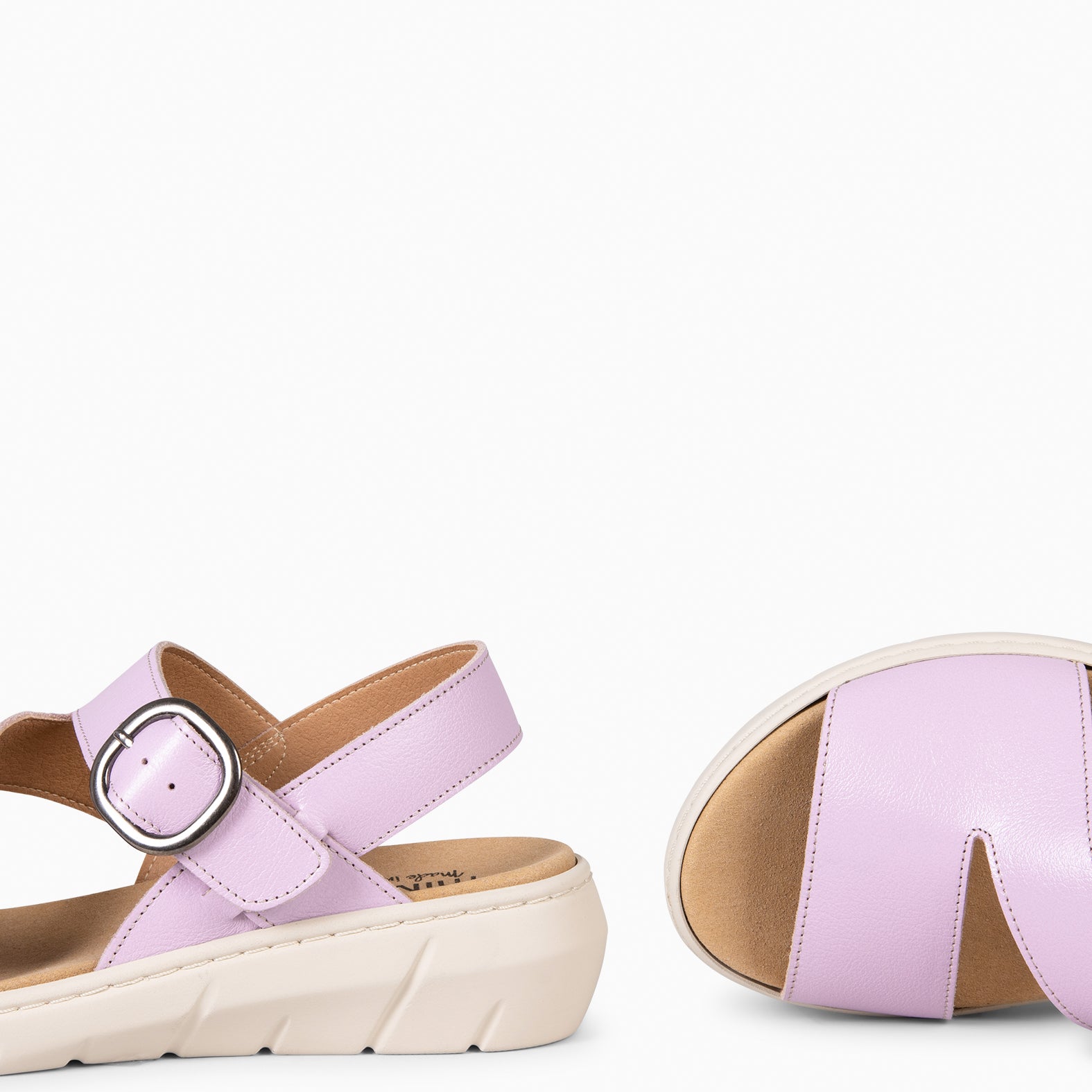 NATURA - LILAC SANDALS WITH REMOVABLE INSOLE