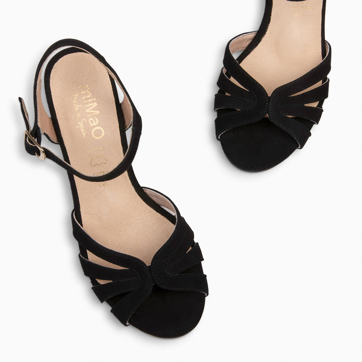MUSA – Sandalias de Tacón ancho NEGRO