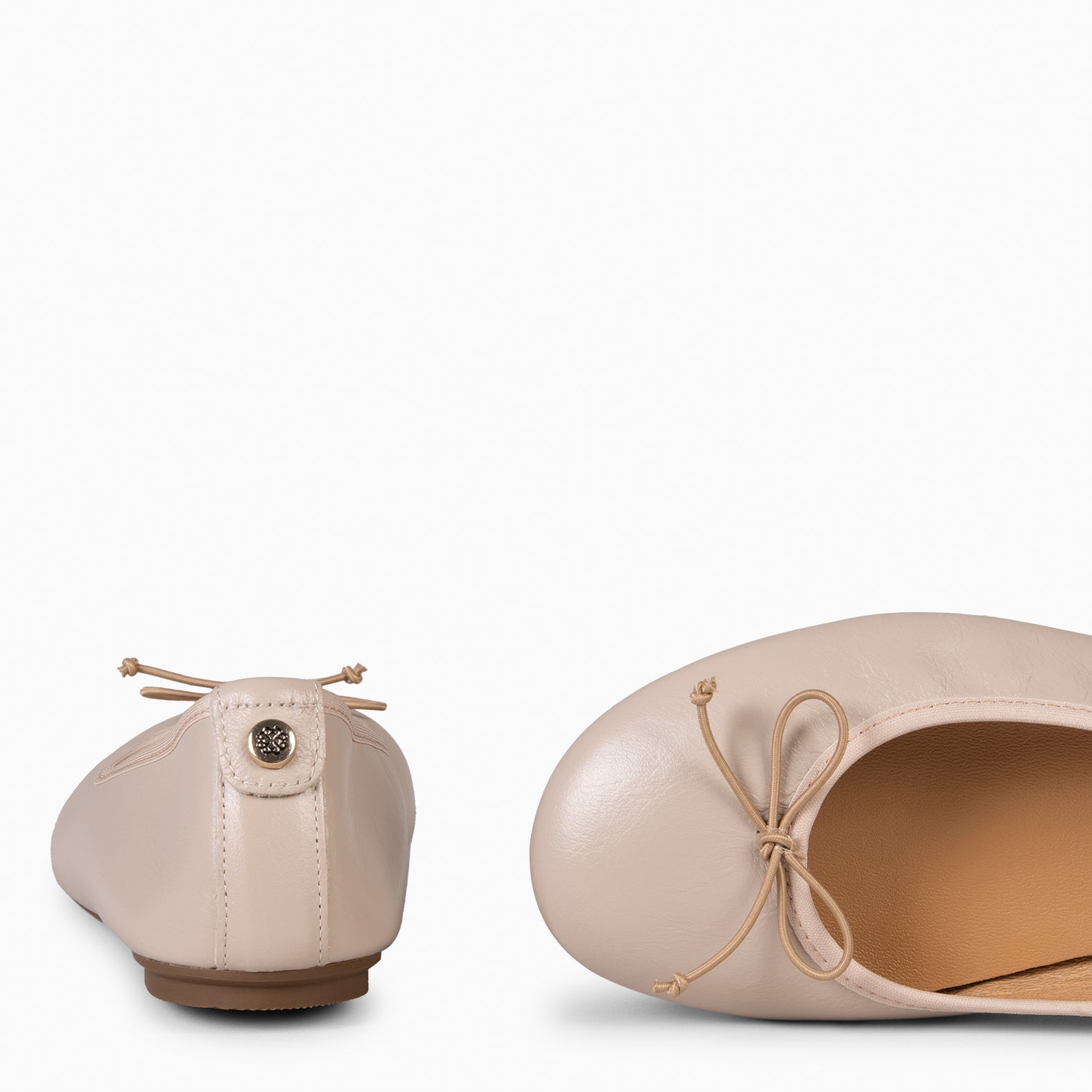 CAMPANILLA - Ballerines Baresoft à nœud BEIGE