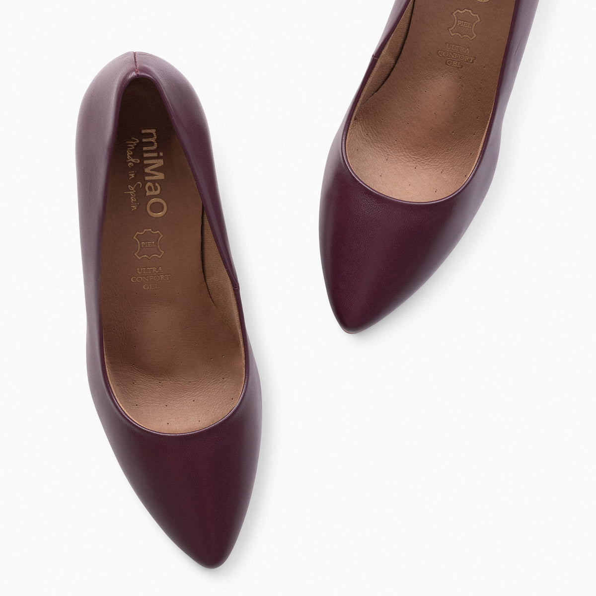 URBAN SALON – Zapatos de tacón alto de napa BURDEOS
