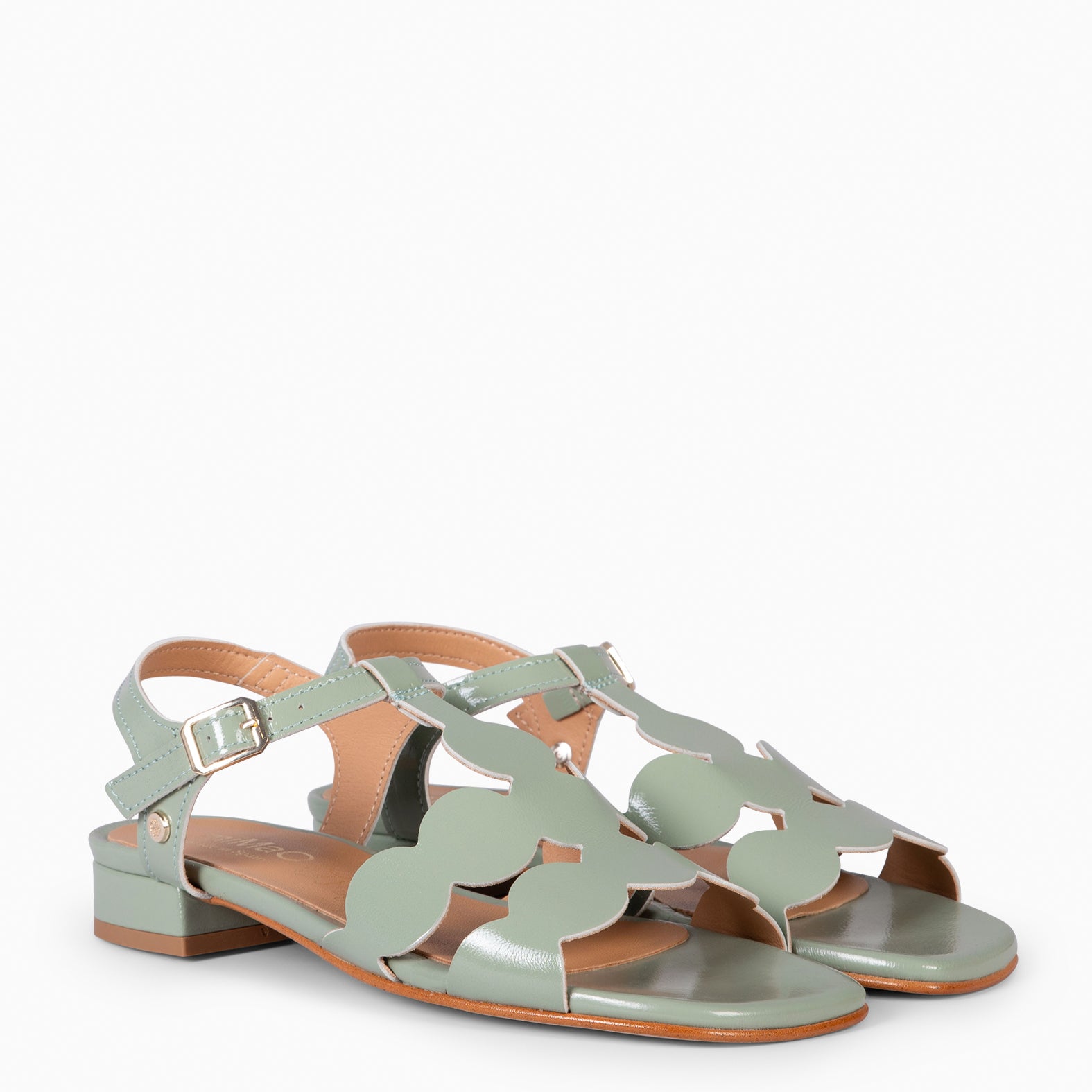 IVANA - KHAKI ELEGANT LOW-HEELED SANDAL