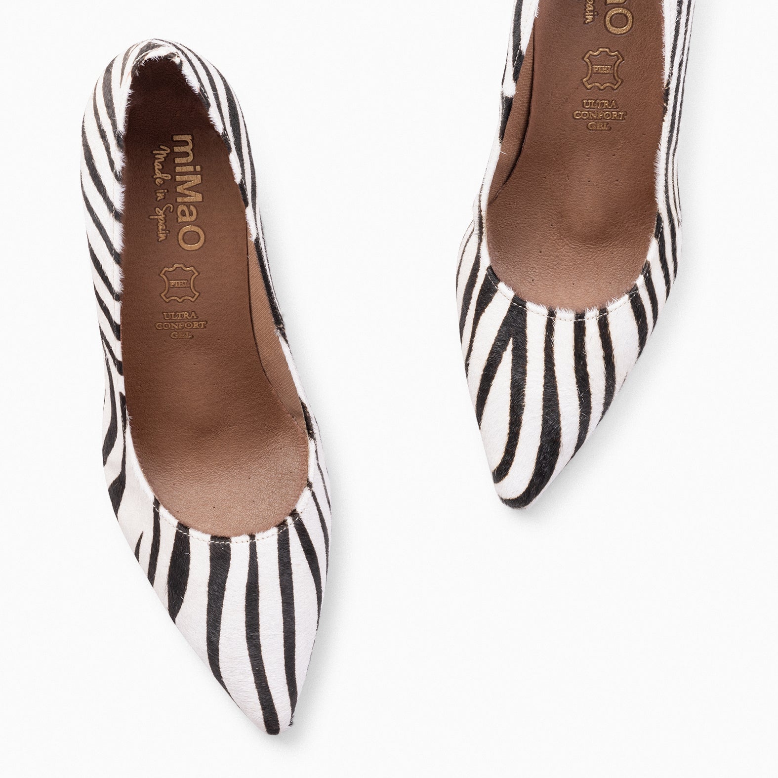 STILETTO WILD - Zapatos de tacón de aguja con animal print CEBRA BLANCO