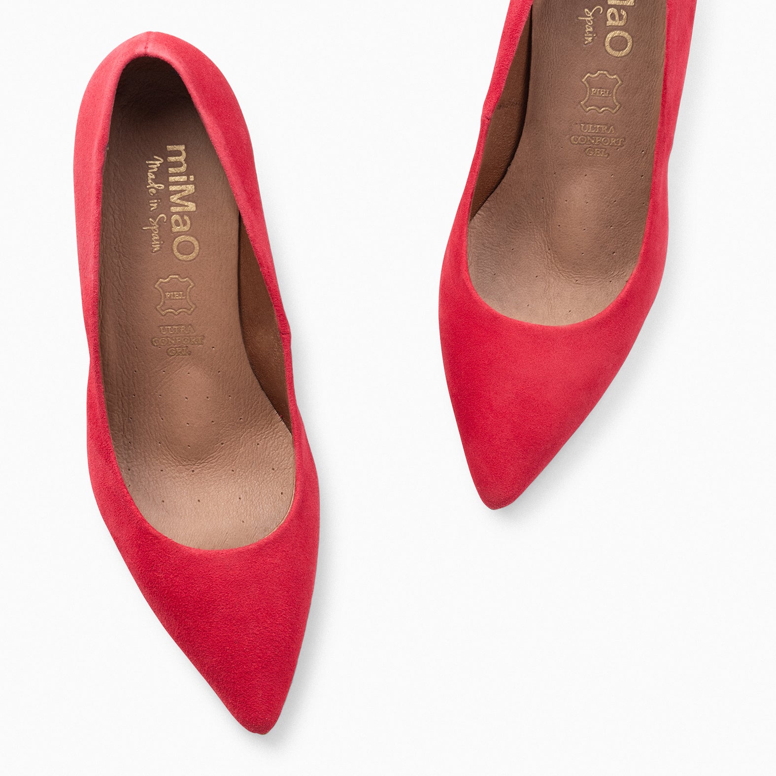 STILETTO - RED suede leather stilettos