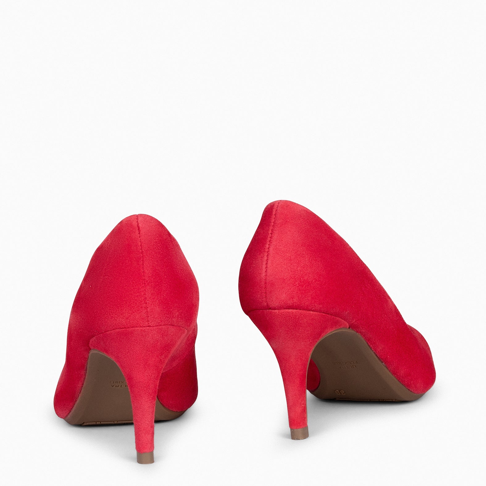 STILETTO - RED suede leather stilettos