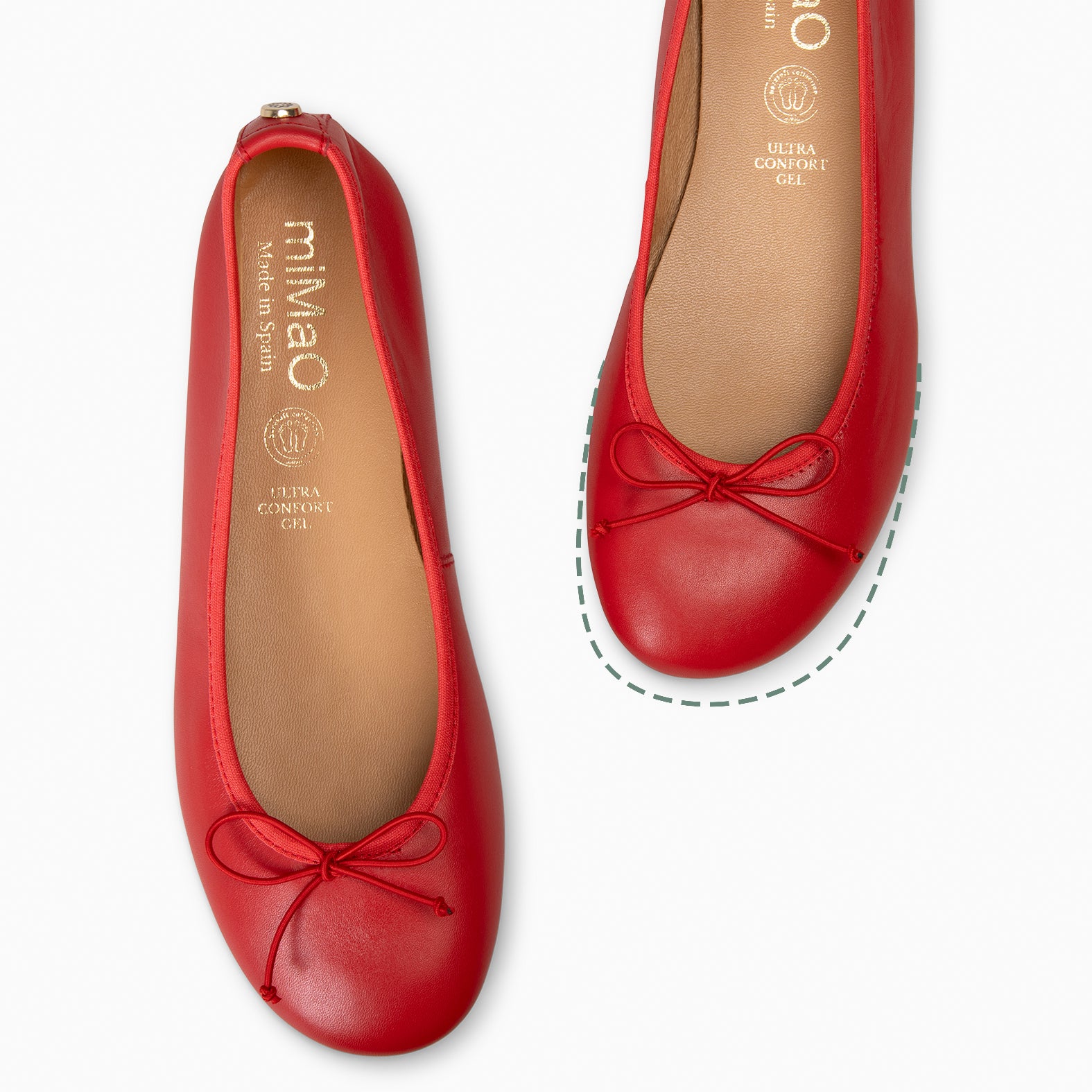 CAMPANILLA - Ballerines Baresoft à nœud ROUGE