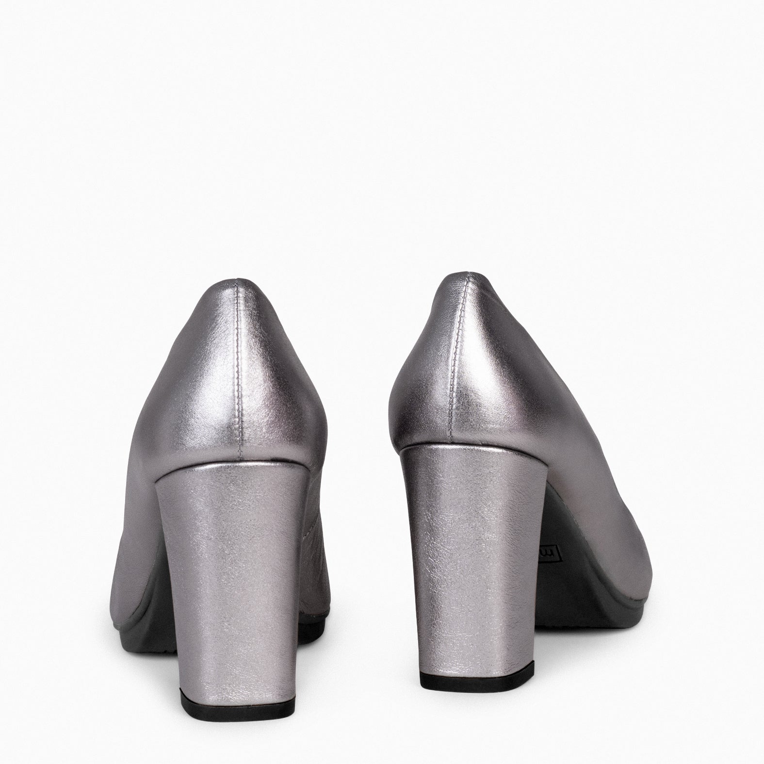 URBAN SPLASH - Escarpins à talon haut en cuir métallisé ARGENTÉ