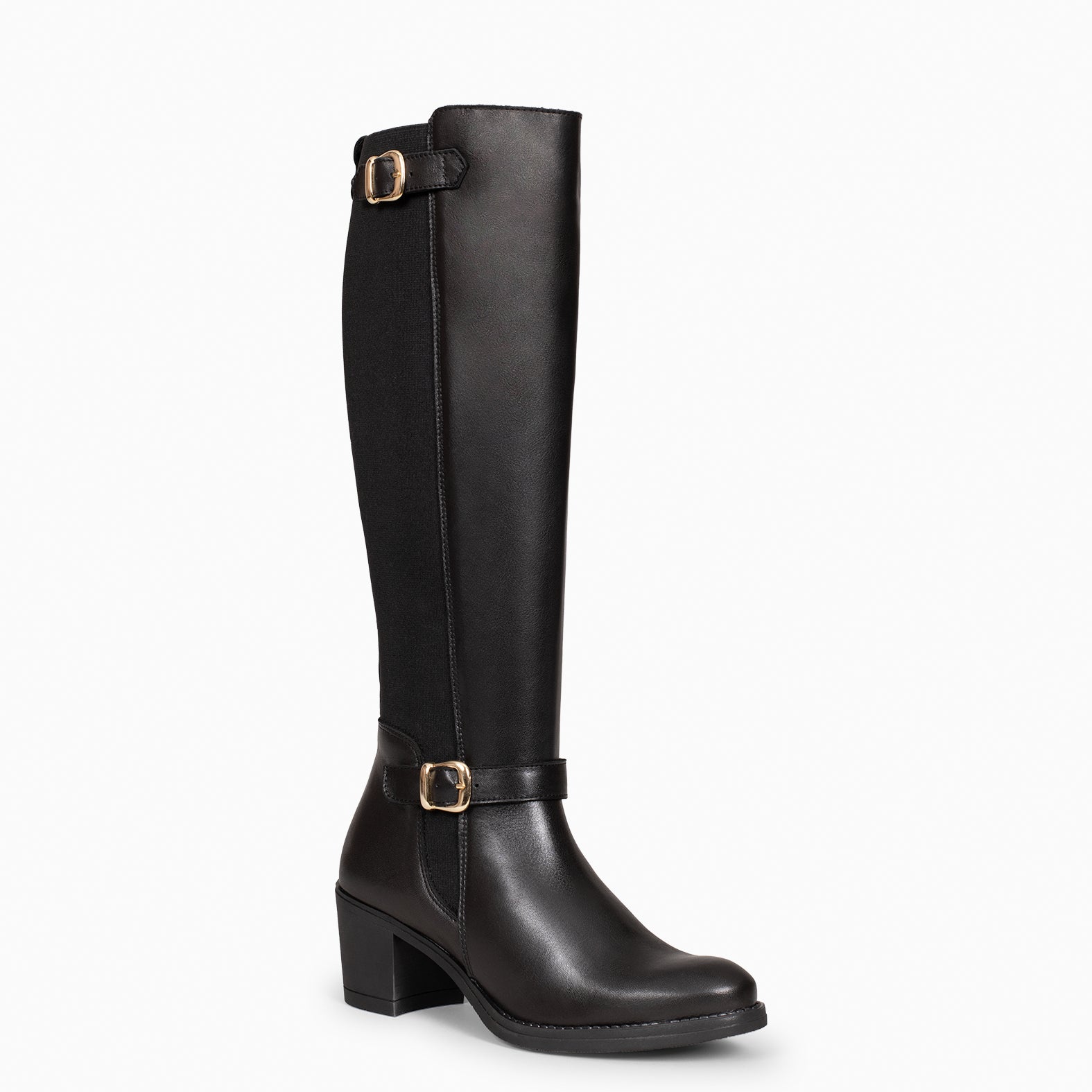 SENA – Botas de Vestir con caña elástica NEGRO