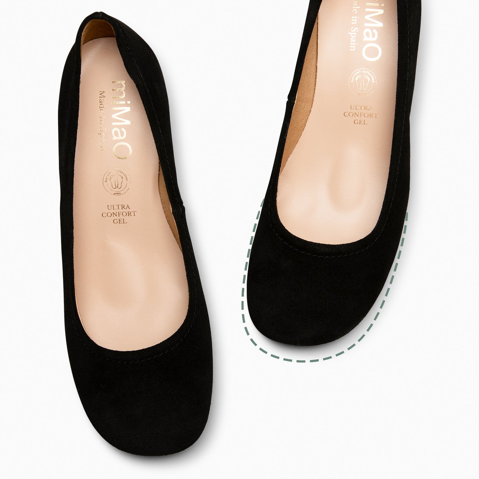 URBAN BARESOFT - BLACK WIDE HEEL SHOES