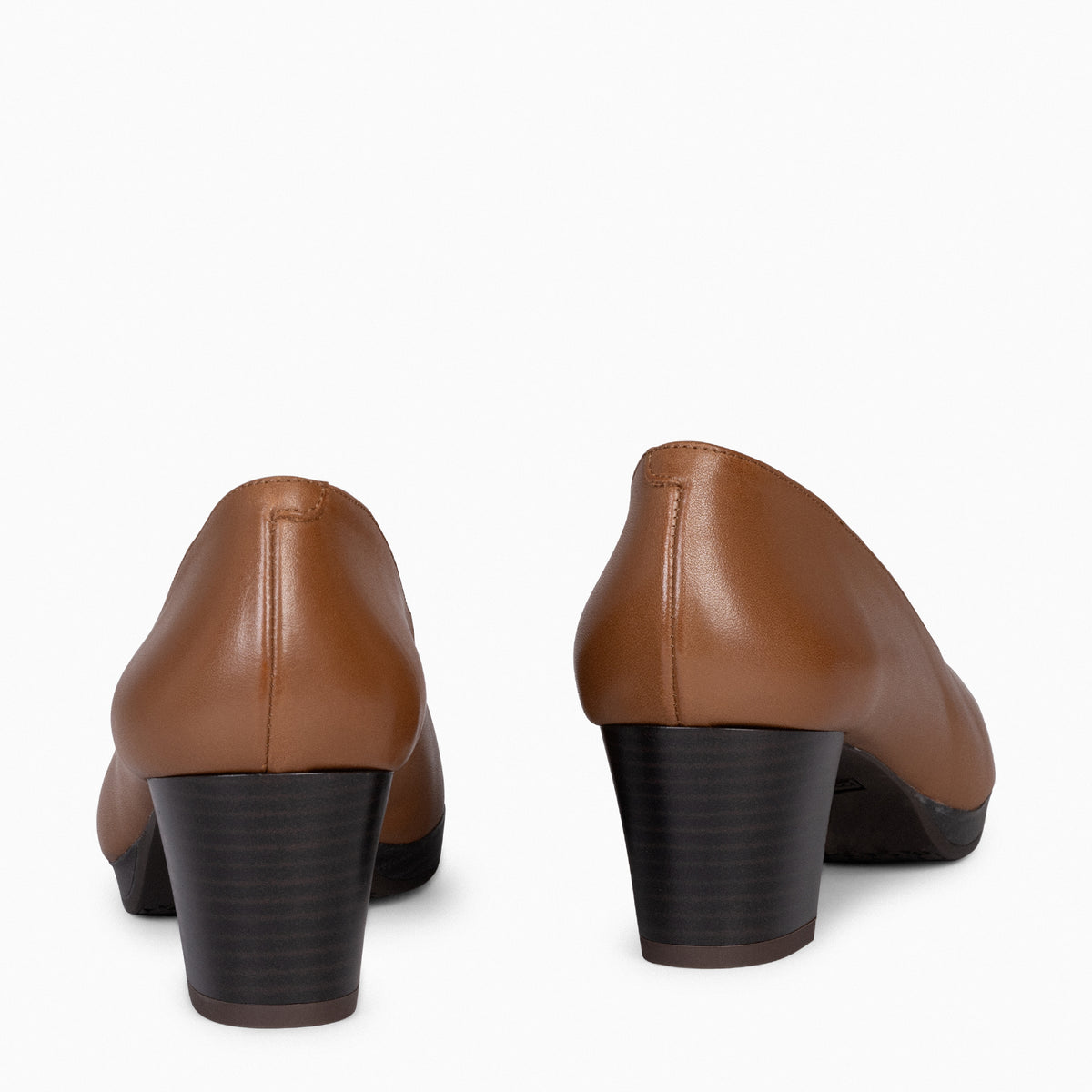 AZAFATA S - Zapatos de tacón bajo con plataforma MARRÓN