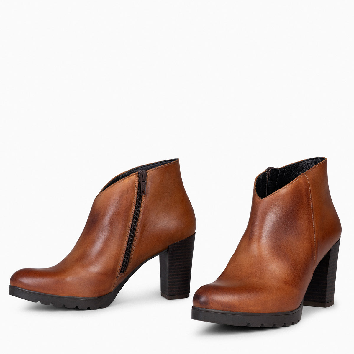 CLASSIC - Botines de Mujer con tacón MARRÓN