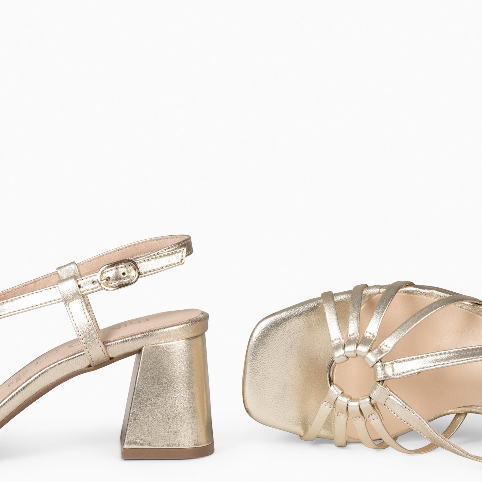 SOLEIL - Sandalias de tacón PLATINO - miMaO ®