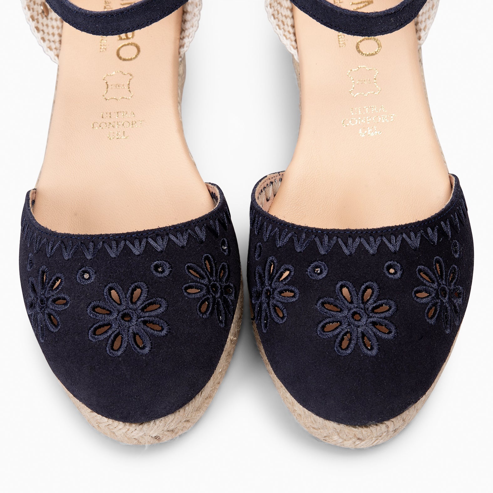 CASARES XS - NAVY ESPADRILLE LOW WEDGE