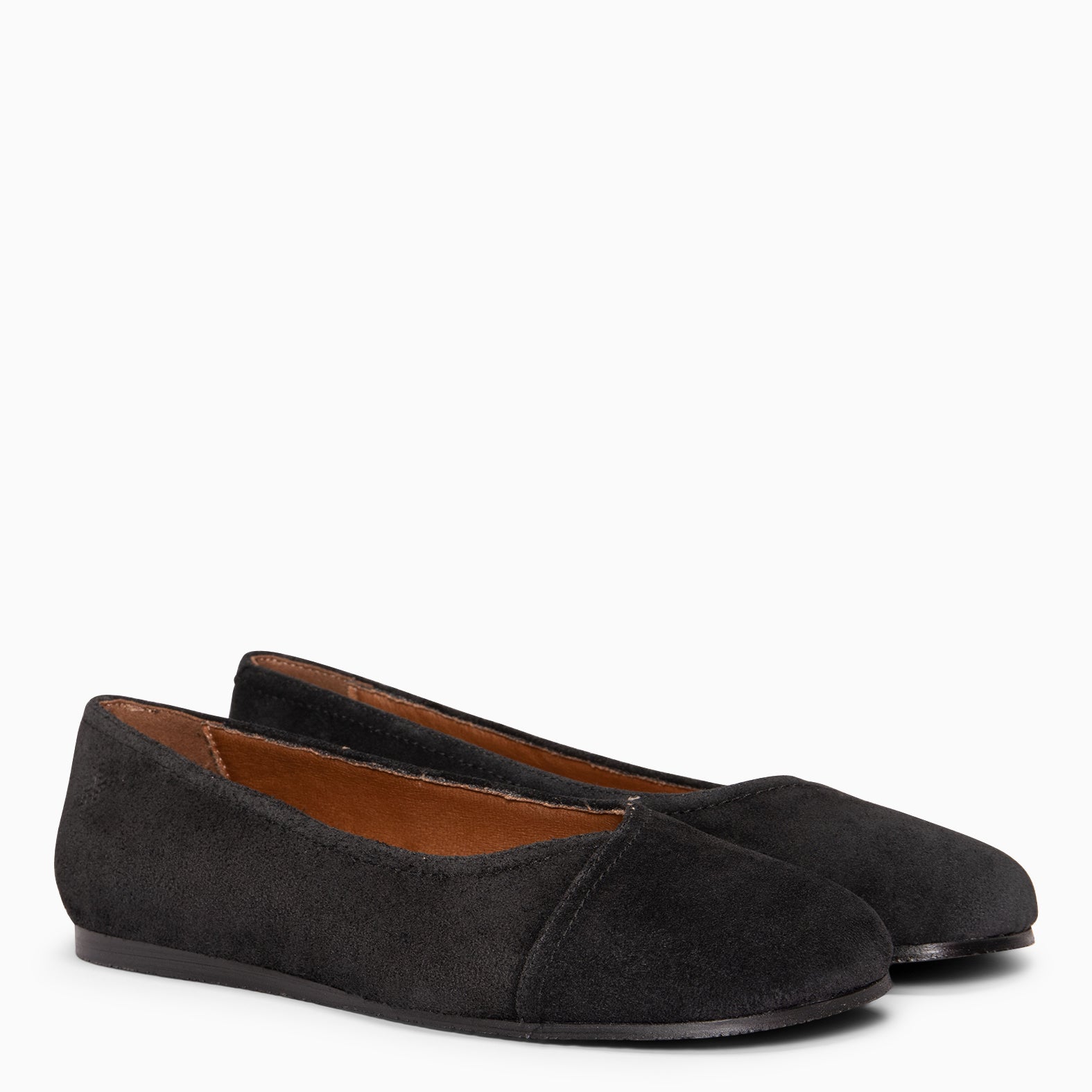 PLUMA - Bailarina baresoft de serraje en NEGRO