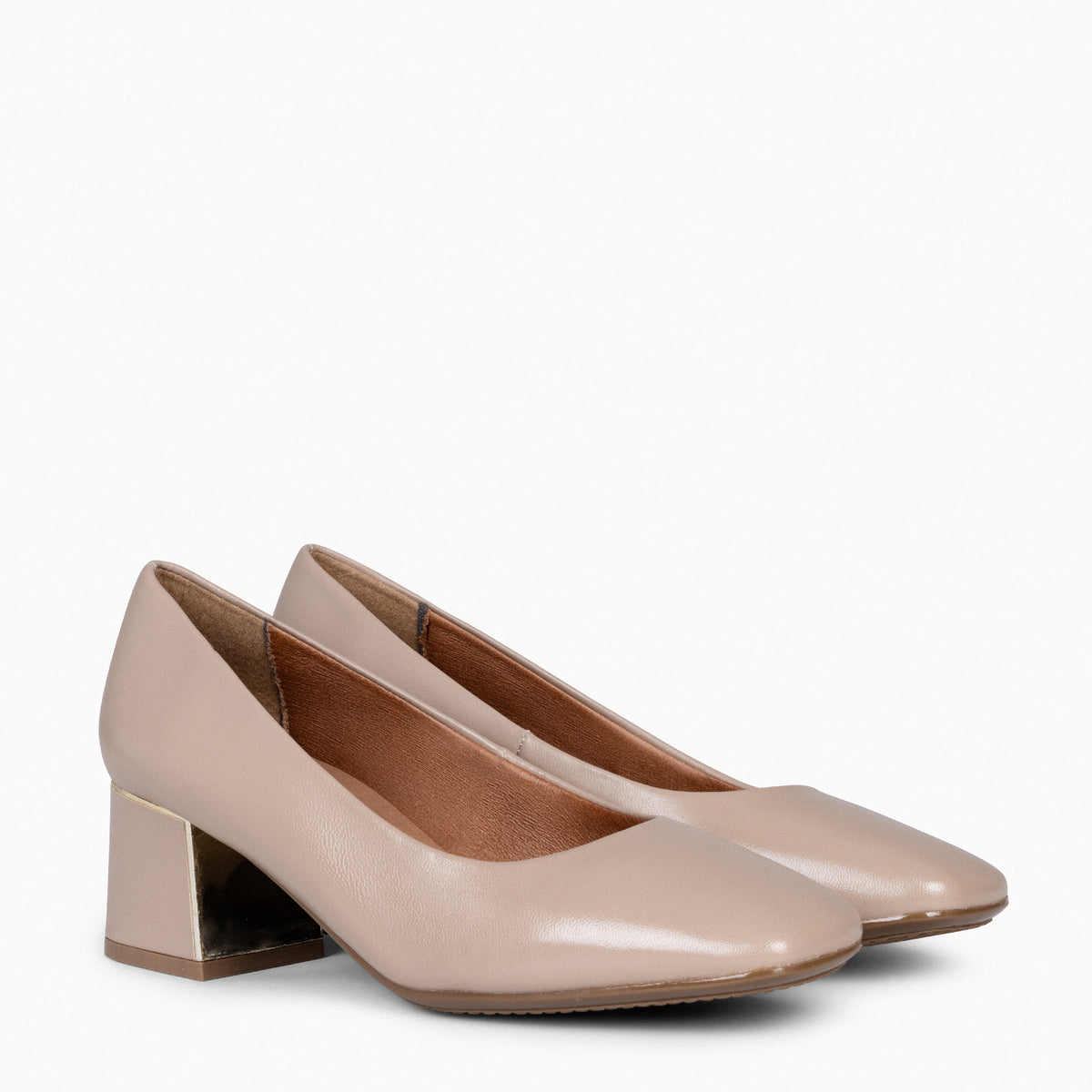 FEMME – GREY mid heel with square toe