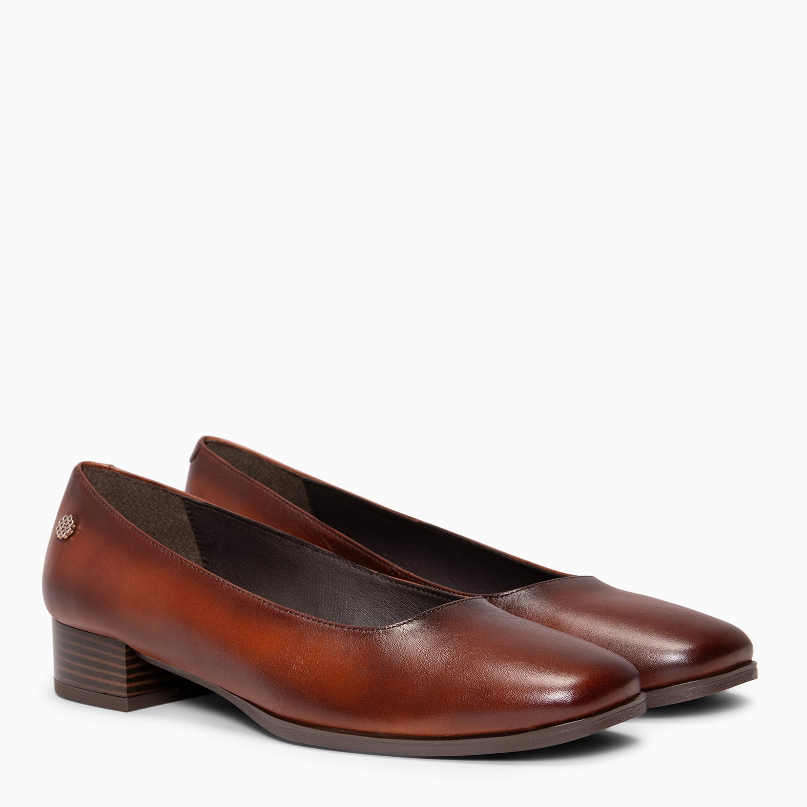 URBAN WIN – BROWN Square urban toe shoes