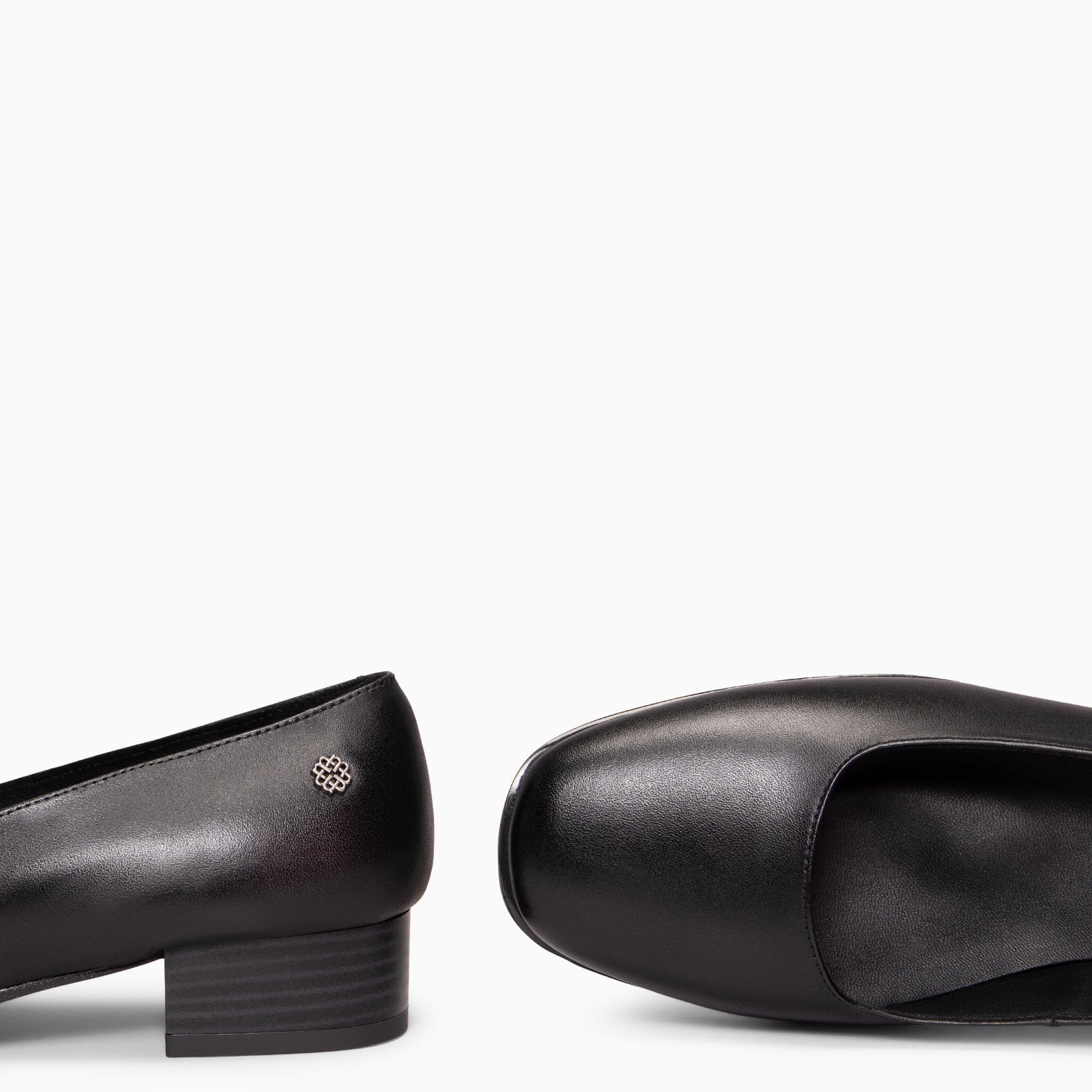 URBAN WIN - Chaussures à petit talon et bout carré en cuir NOIR