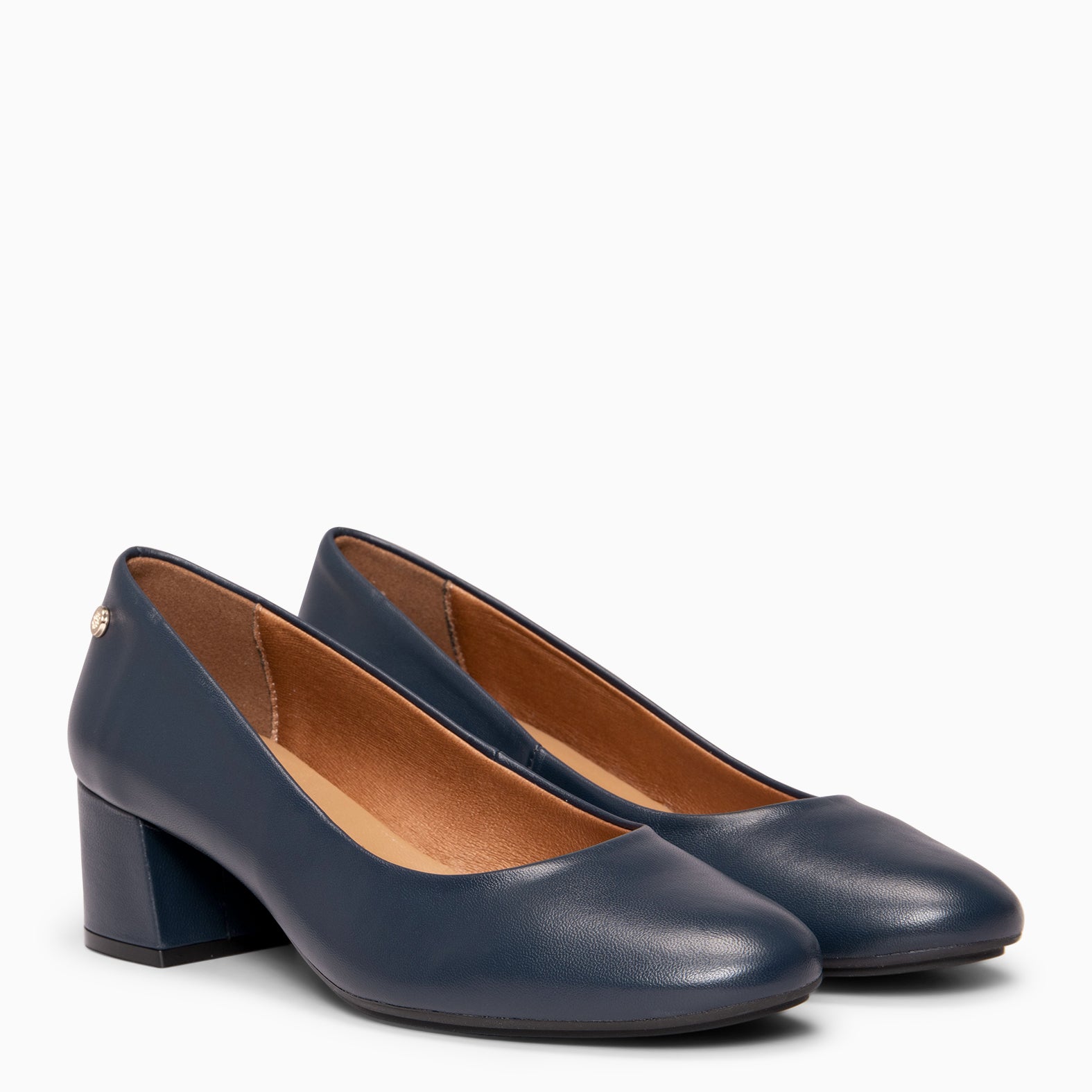 URBAN REDONDO SALÓN - Zapatos de tacón bajo de napa en MARINO