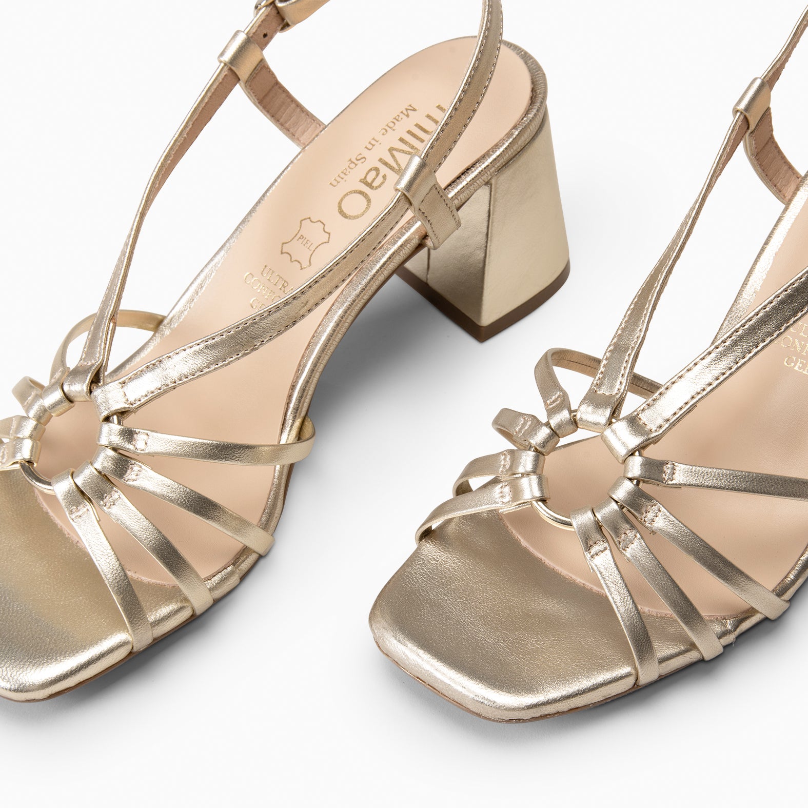 SOLEIL - Sandalias de tacón PLATINO - miMaO ®