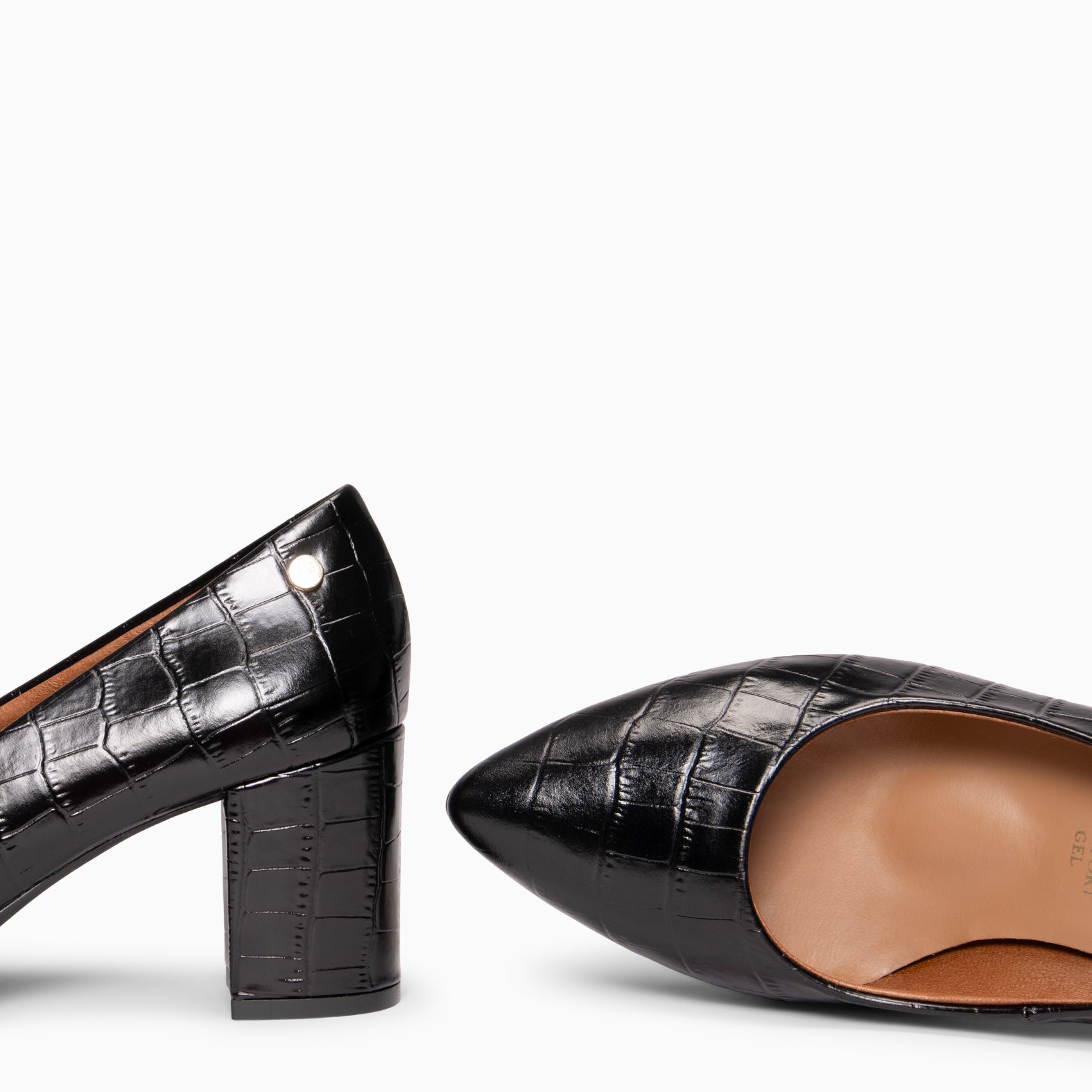 URBAN S SAUVAGE - Escarpins en cuir texturisé NOIR