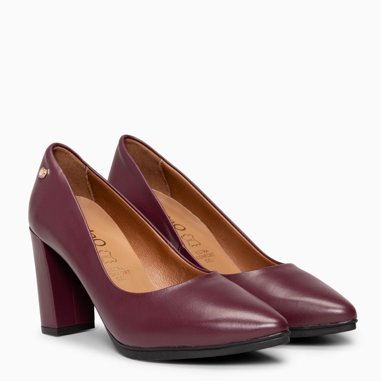 URBAN SALON - BURGUNDY nappa leather high heel