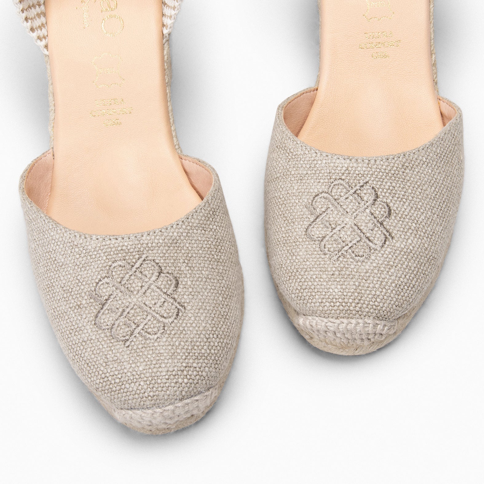 GATA - Espadrilles en jute et lin TAUPE