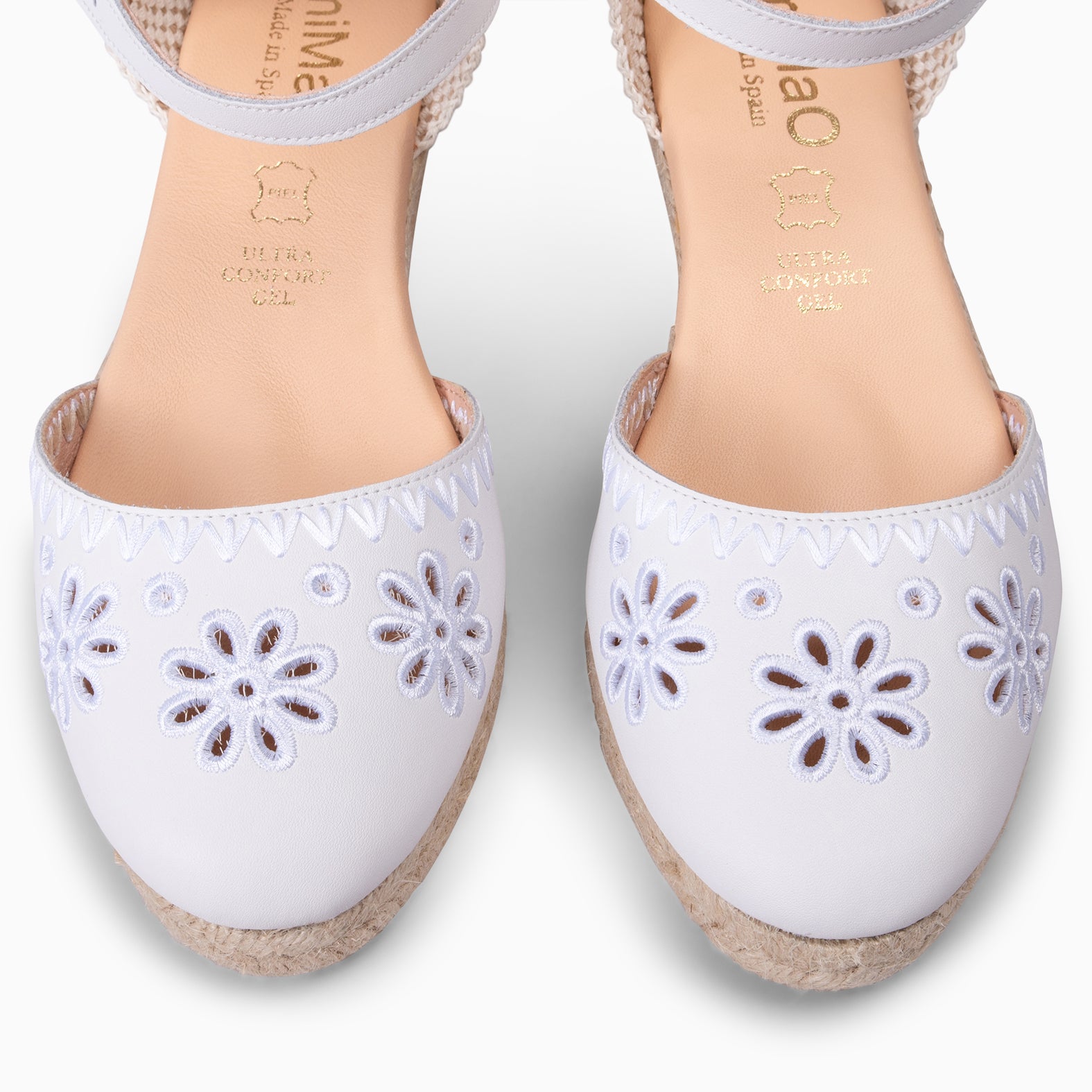 CASARES XS - Cuña bajo de esparto BLANCO - miMaO ®