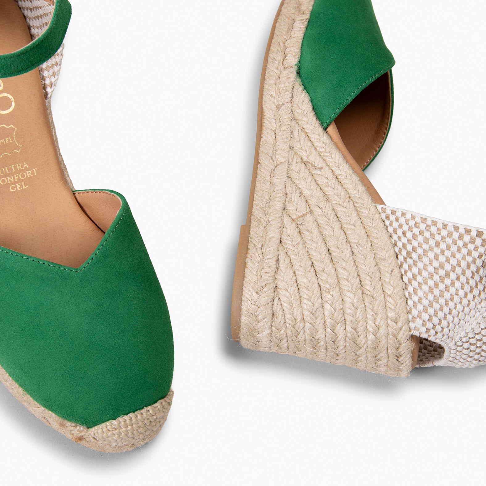 NERJA – Cuñas altas de esparto VERDE - miMaO ®