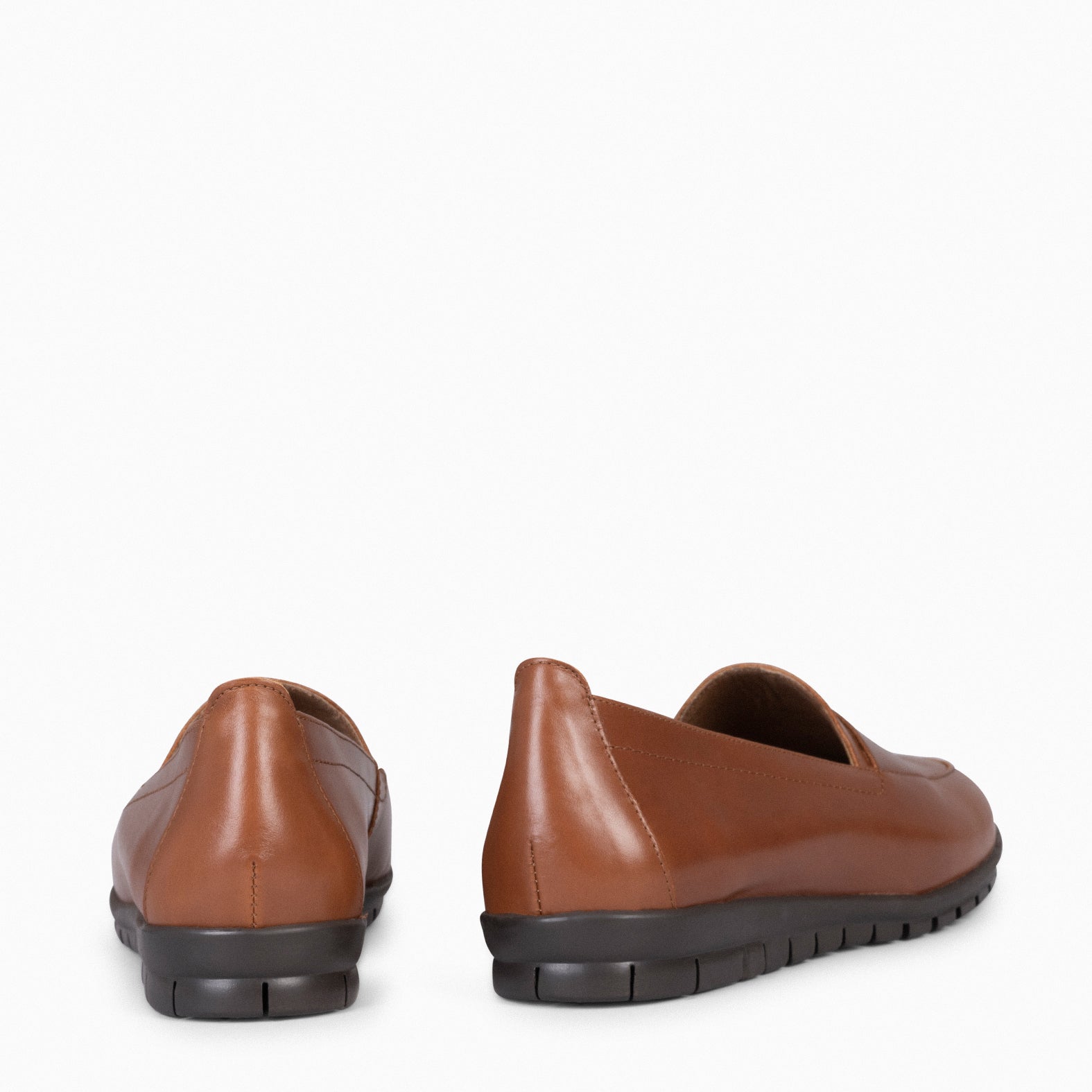 360 - Mocassins à petit talon compensé CAMEL