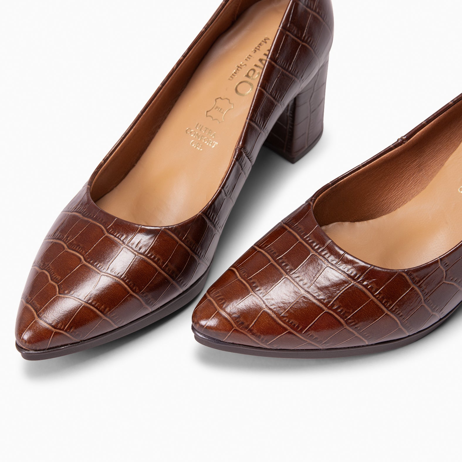 URBAN SAUVAGE S – BROWN coco textured high heels